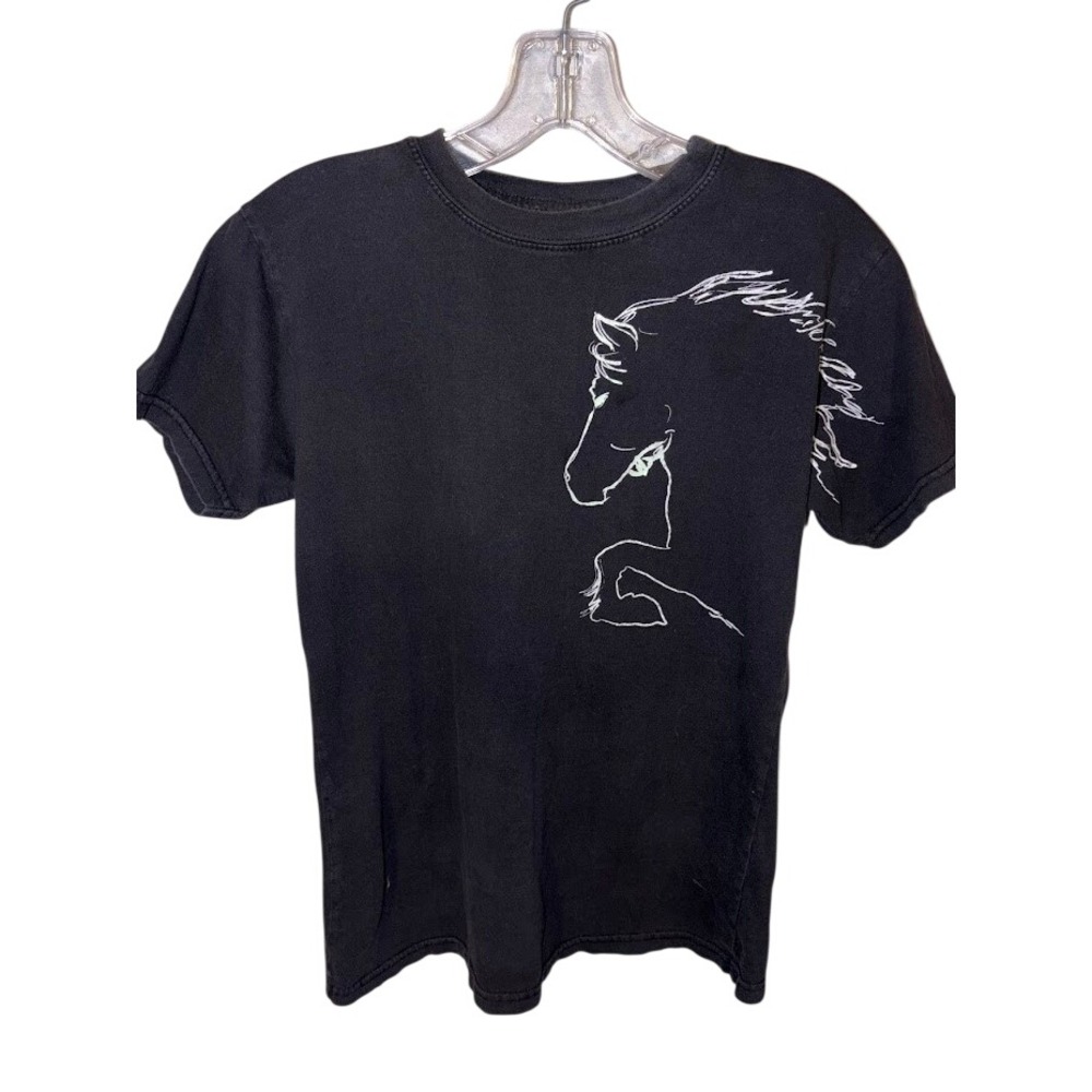 Iceland Giftstore Rammagerdin Horse Graphic T-Shirt Black Horse Medium